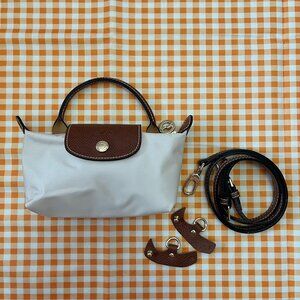 Longchamp Mini Dumpling Bag White